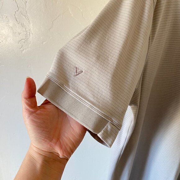 Callaway Collection Supercare Technology Golf Polo Light Gray Stripe XL - Picture 4 of 8